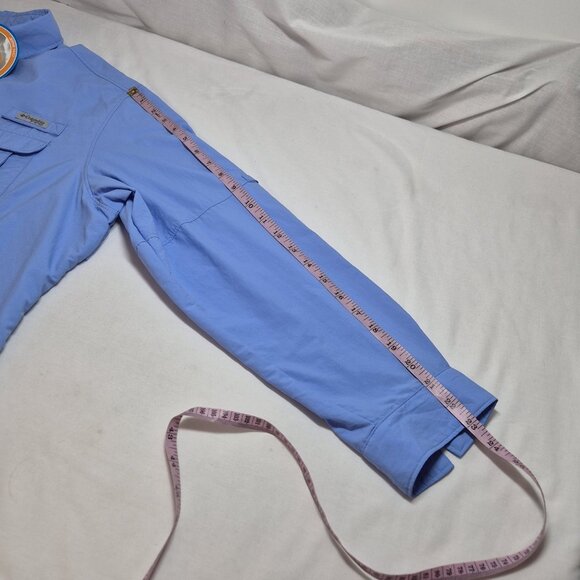 Columbia Women's Shirt Size 1X Button Up Blue PFG Fishing Omni Shade Top (20) - Picture 10 of 15